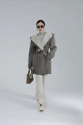 Women's Fashion Reversible Cashmere Coat – Luxury & Versatility