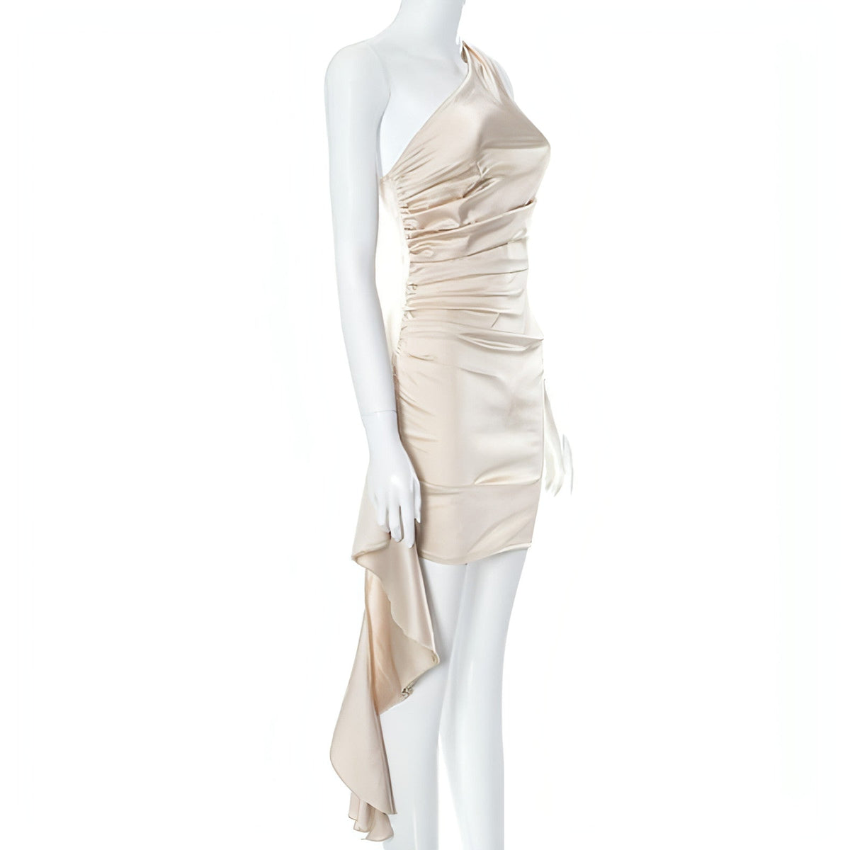 Crossbody Sleeveless Slim Fit Dress