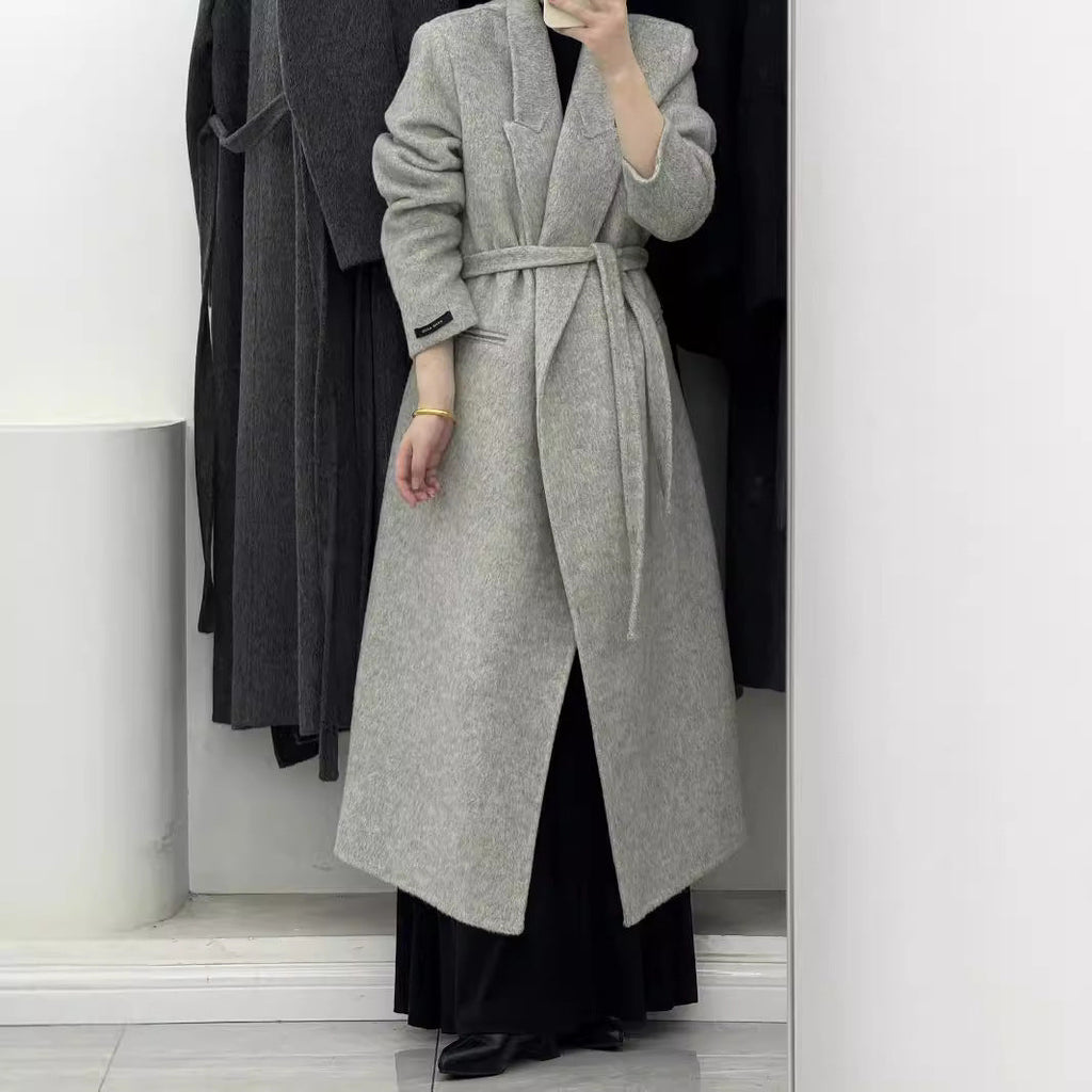 Sasha Longline Double-Sided Wool Overcoat