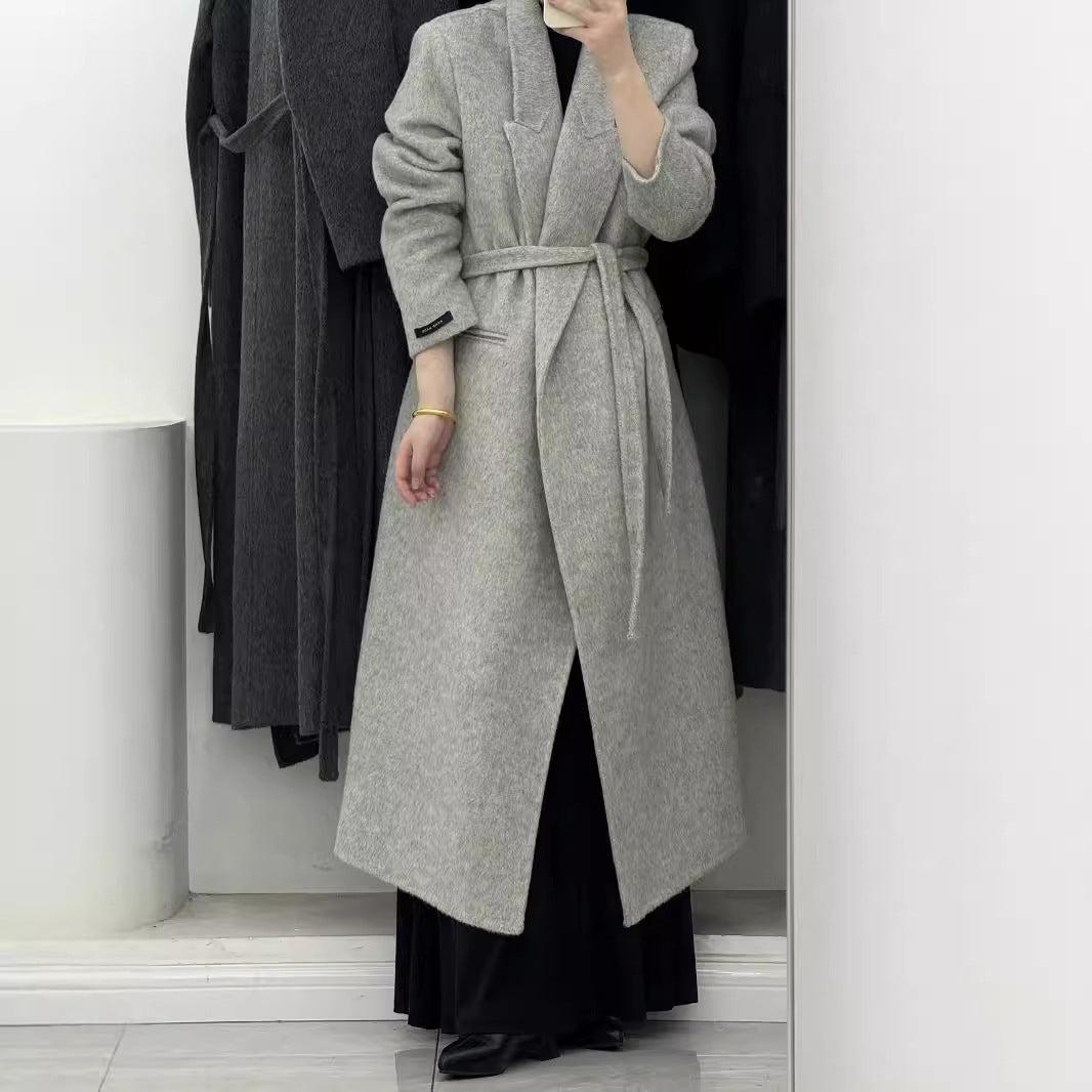 Sasha Longline Double-Sided Wool Overcoat