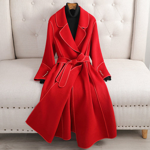 Charlotte Belted Slim-Fit Wool Coat
