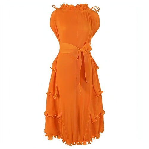 Iris Pleated Avant-Garde Midi Dress