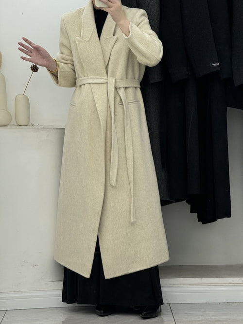 Sasha Longline Double-Sided Wool Overcoat