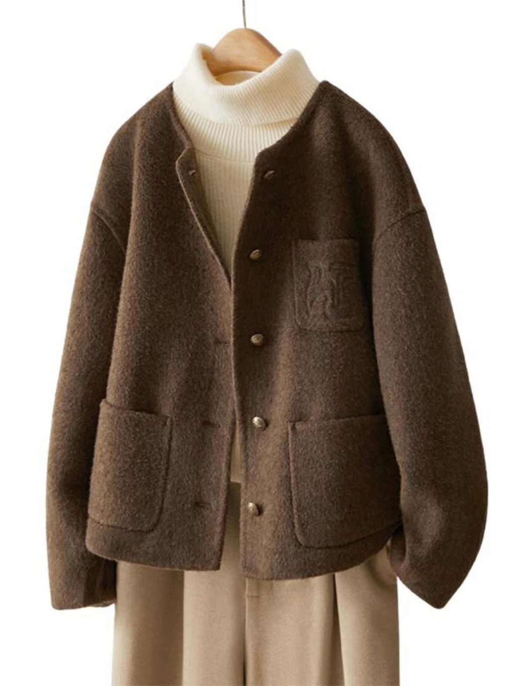 Freya Embroidered Reversible Wool Jacket
