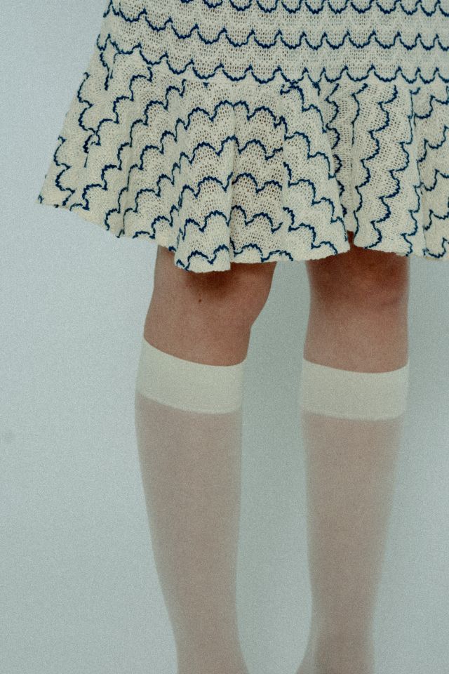 Sienna Wave-Textured Knit Mini Skirt