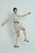 Sienna Wave-Textured Knit Mini Skirt
