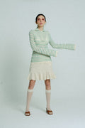Sienna Wave-Textured Cotton Knit Shirt