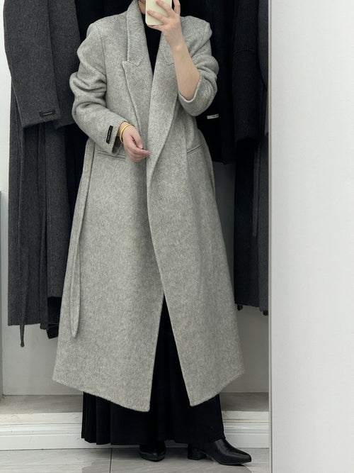 Sasha Longline Double-Sided Wool Overcoat