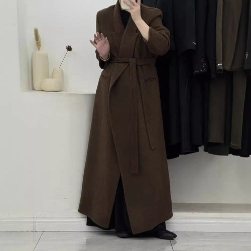 Sasha Longline Double-Sided Wool Overcoat