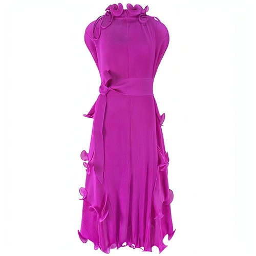 Iris Pleated Avant-Garde Midi Dress