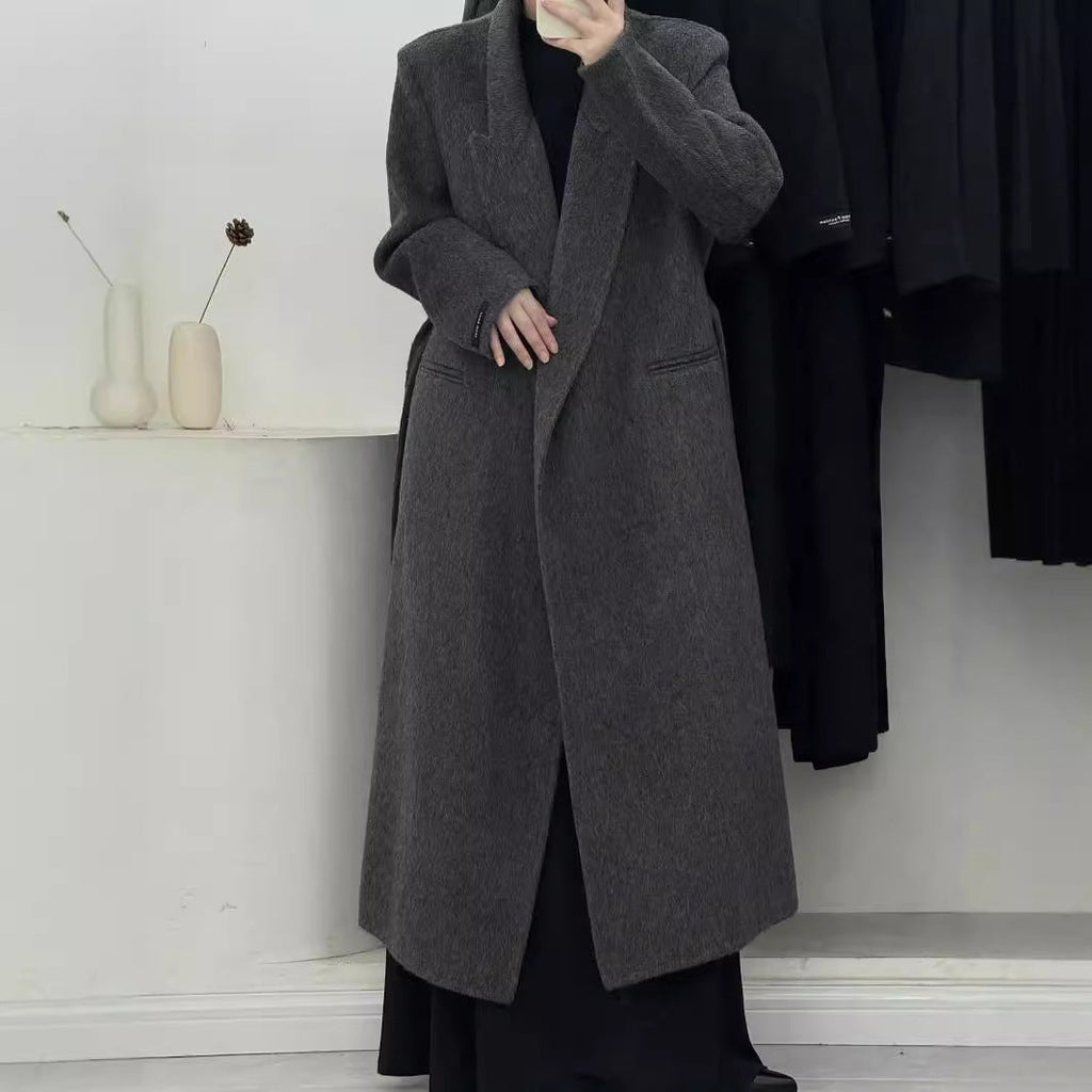 Sasha Longline Double-Sided Wool Overcoat