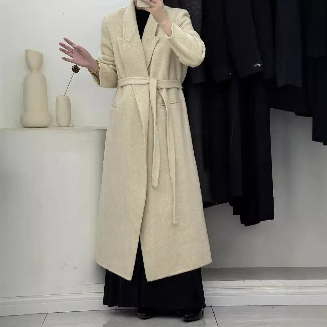 Sasha Longline Double-Sided Wool Overcoat