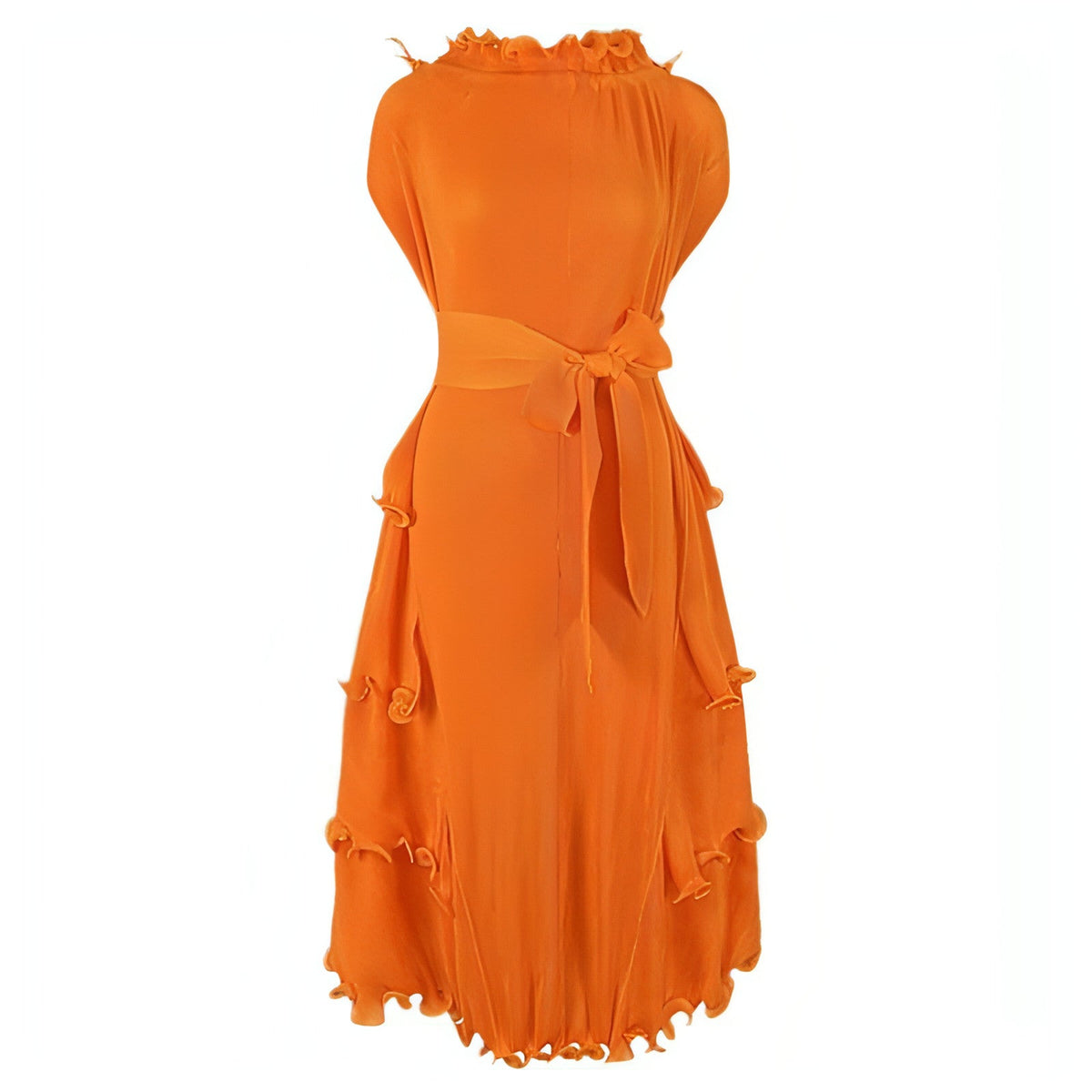 Iris Pleated Avant-Garde Midi Dress