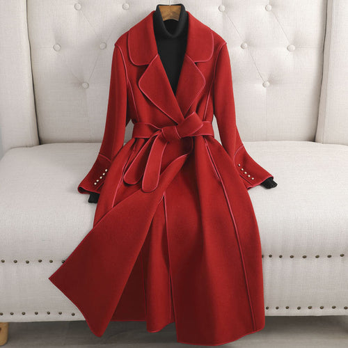 Charlotte Belted Slim-Fit Wool Coat