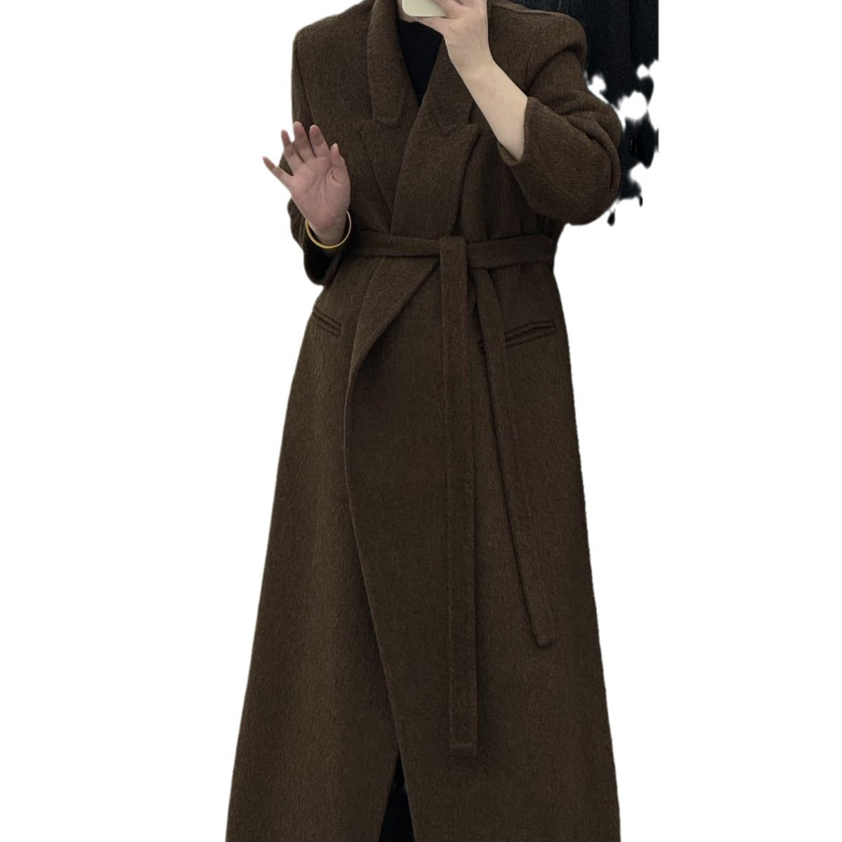 Sasha Longline Double-Sided Wool Overcoat